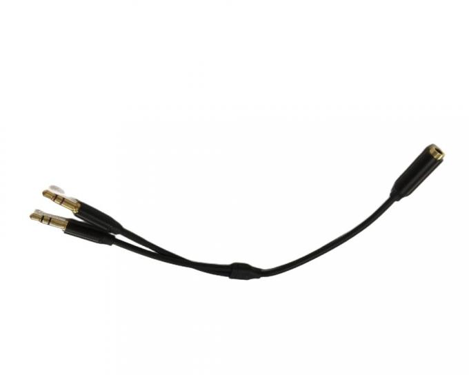 Y Splitter Cable Wire Harnesses Аудио кабельный гарнитур 3,5 мм 2 Мужской микрофонный кабель 0