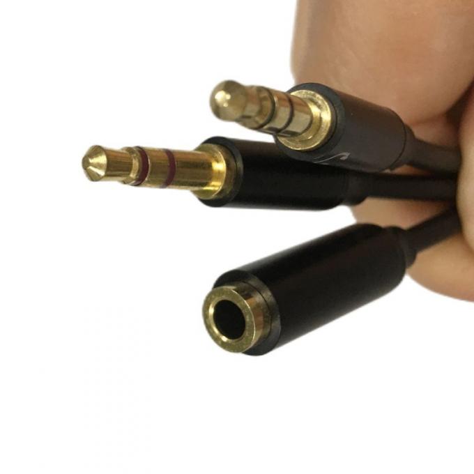 Y Splitter Cable Wire Harnesses Аудио кабельный гарнитур 3,5 мм 2 Мужской микрофонный кабель 3