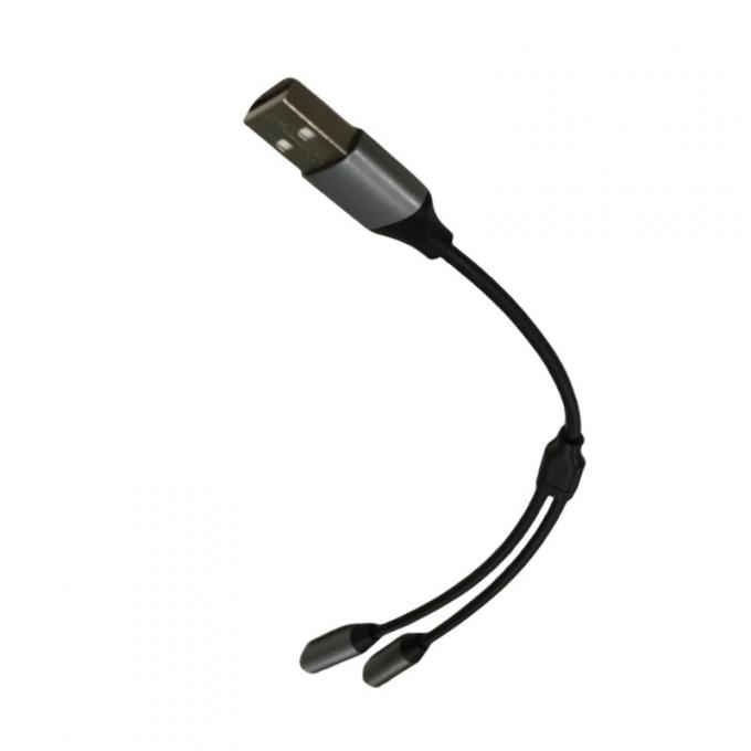 OEM электронная проволока связка один USB на два 3,5 мм адаптер для наушников 0