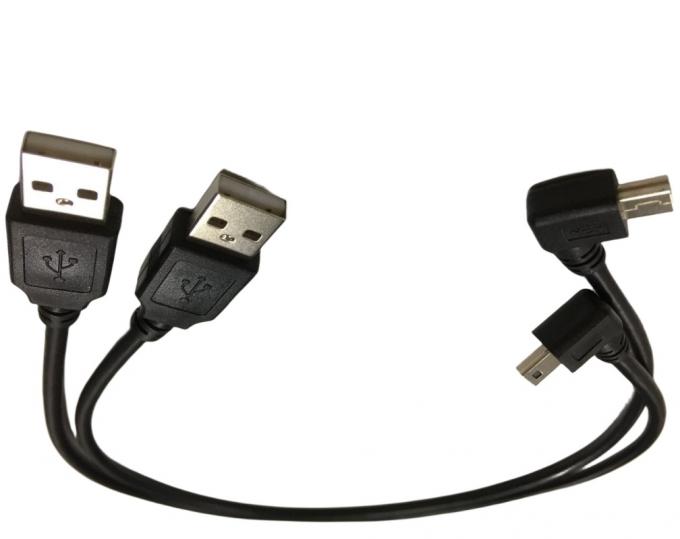 Кабельный электрический канат с 90-градусным углом Мини-USB порт 0