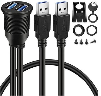 ODM кабельные проволоки две USB расширения кабеля автомобильной панели