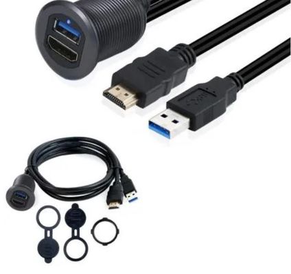 ODM кабельные проволоки две USB расширения кабеля автомобильной панели