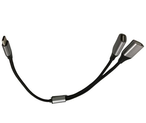 3 м кабельные проволочные решетки сборка 1 тип C до 2 USB 2 в 1 USB кабель